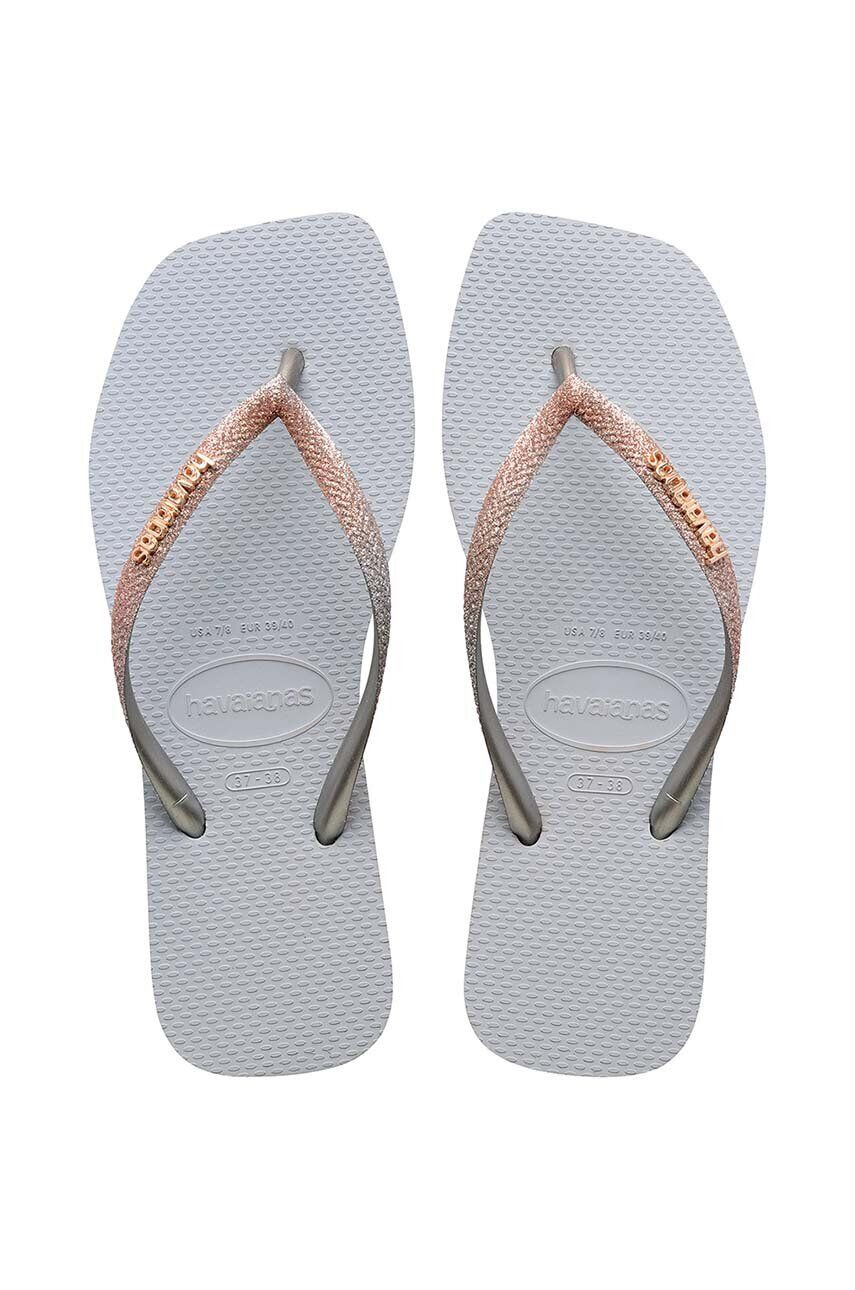 Havaianas flip-flop SQUARE GLITTER szürke női lapos talpú 4148102.3498 - Pepit.hu