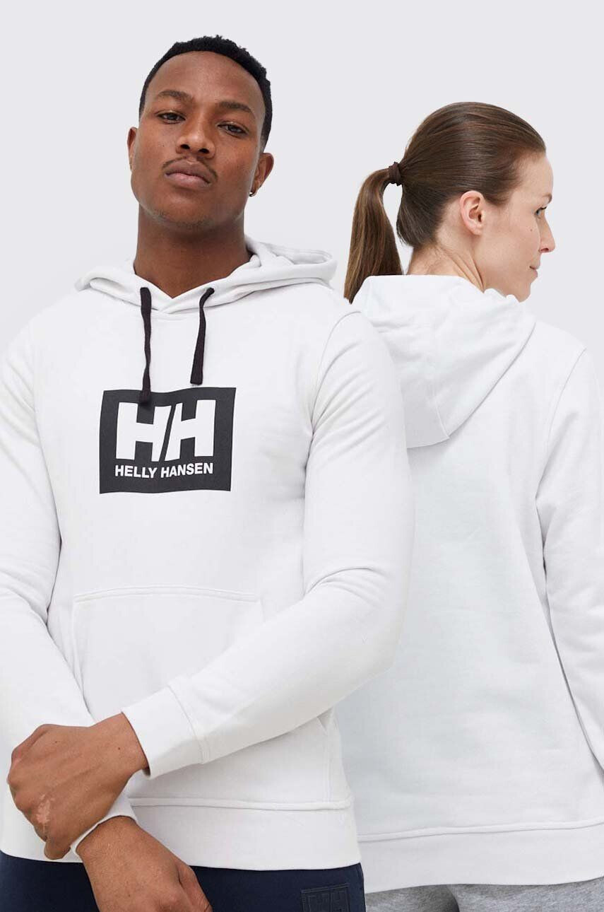 Helly Hansen pamut melegítőfelső szürke nyomott mintás kapucnis - Pepit.hu