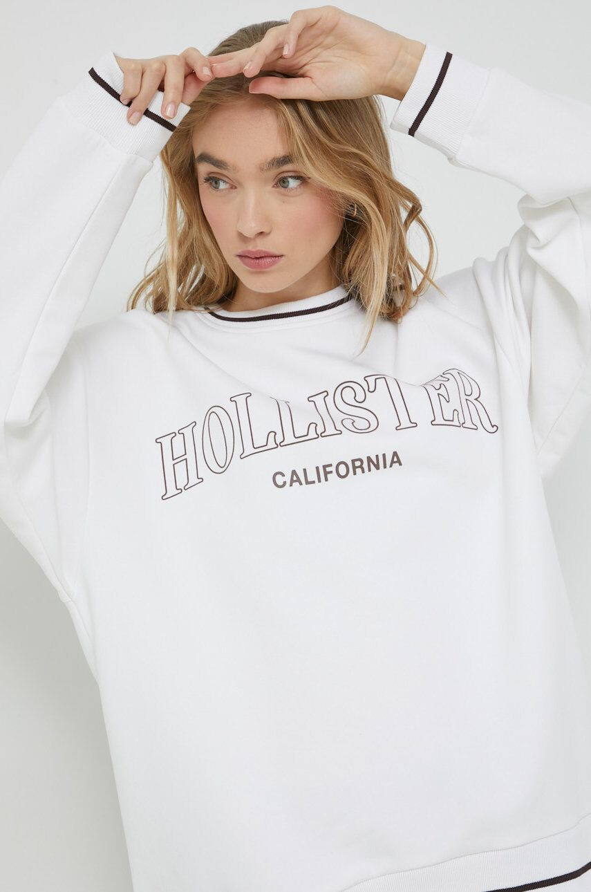 Hollister Co. felső fehér női nyomott mintás - Pepit.hu