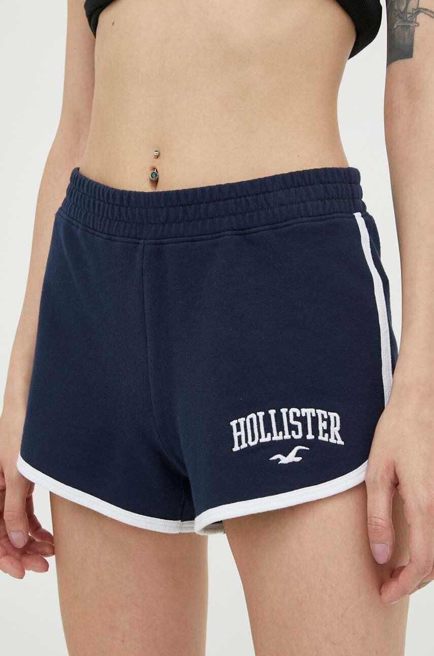 Hollister Co. rövidnadrág női sötétkék nyomott mintás közepes derékmagasságú - Pepit.hu