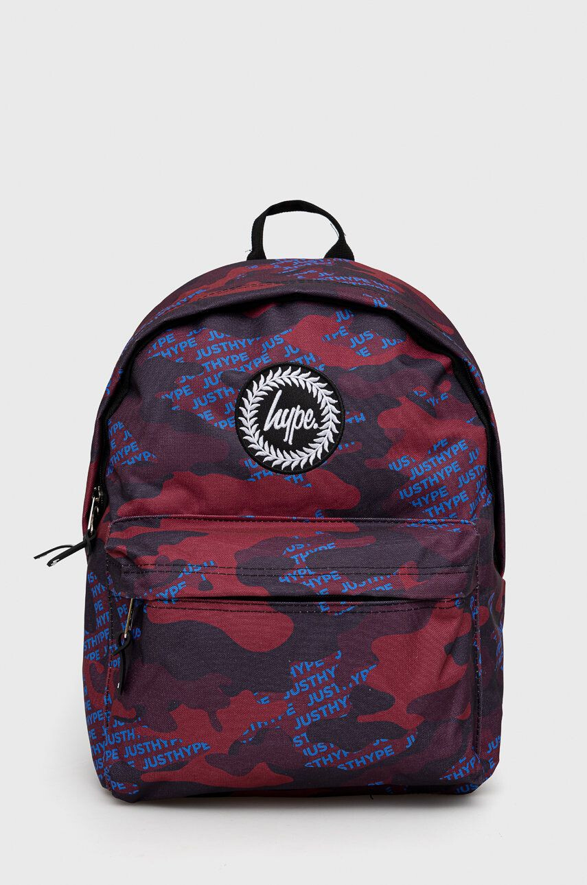 Hype gyerek hátizsák Burgundy & Blue Logo Camo Twlg-758 bordó nagy mintás - Pepit.hu