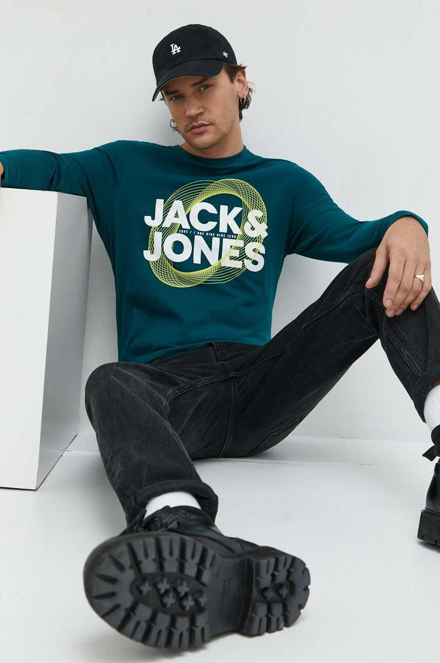 Jack & Jones pamut hosszúujjú JCOLUCA TEE LS CREW NECK FST - Pepit.hu