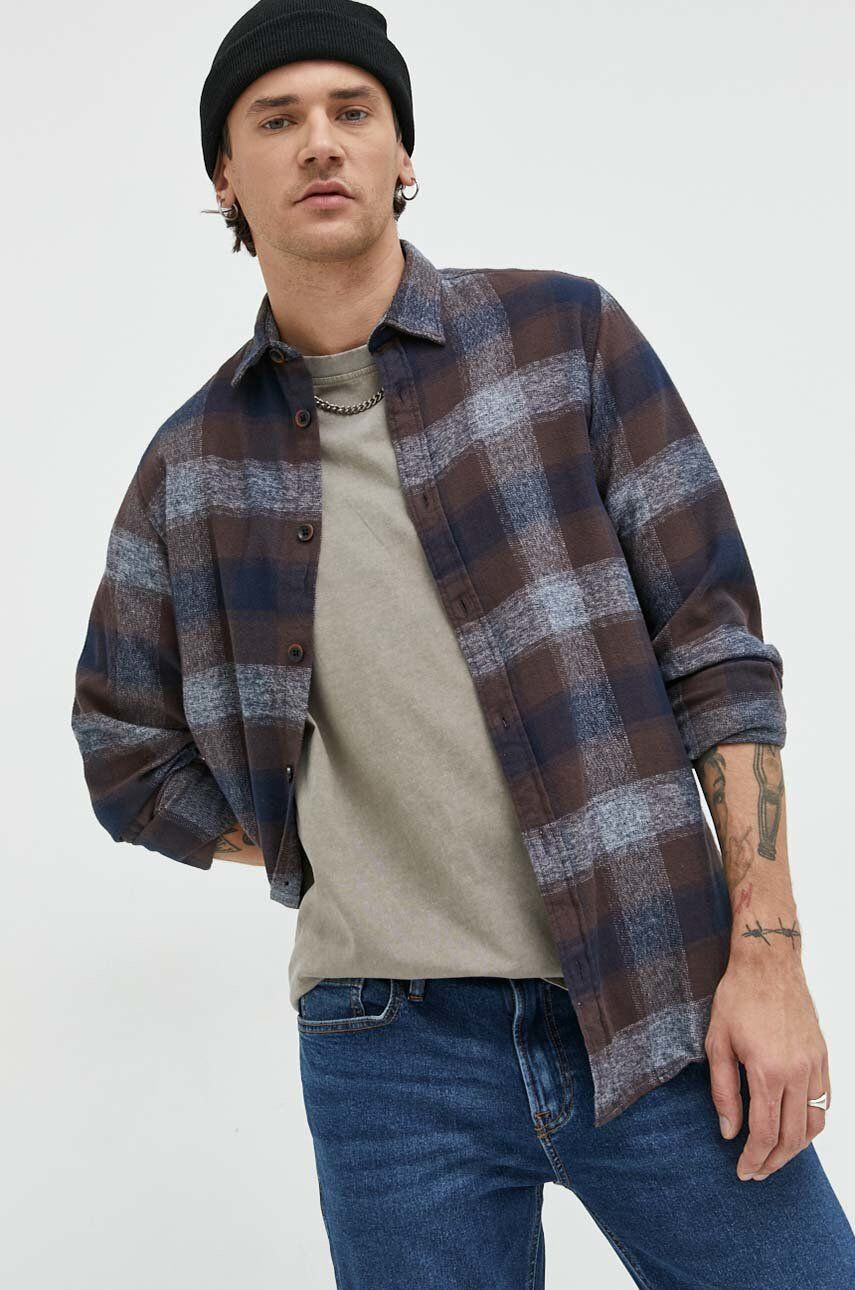 Jack & Jones pamut ing férfi galléros barna relaxed - Pepit.hu