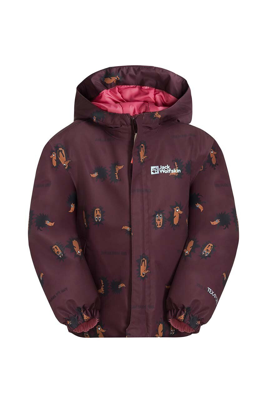 Jack Wolfskin gyerek dzseki GLEEL 2L INS PRINT bordó - Pepit.hu