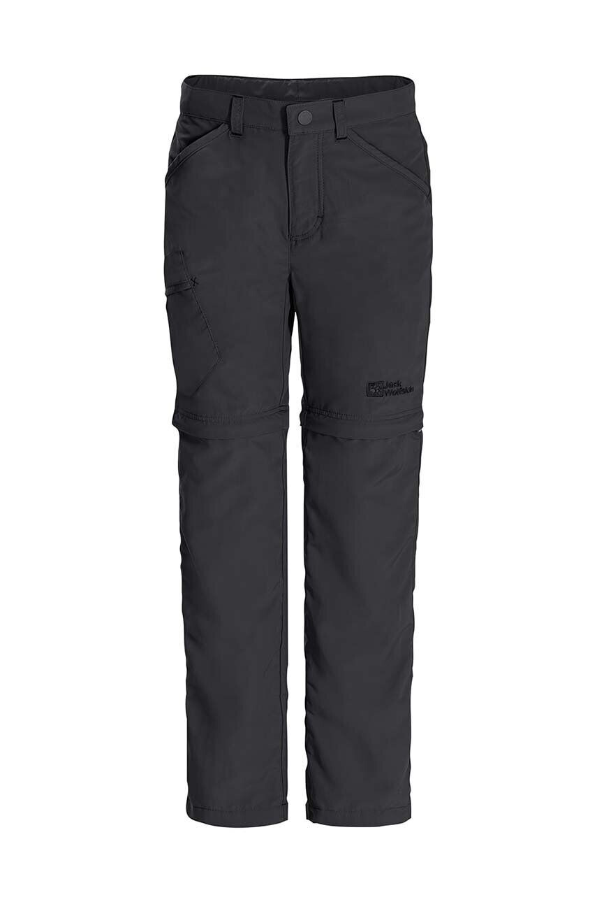 Jack Wolfskin gyerek nadrág SAFARI ZIP OFF PANTS K fekete - Pepit.hu