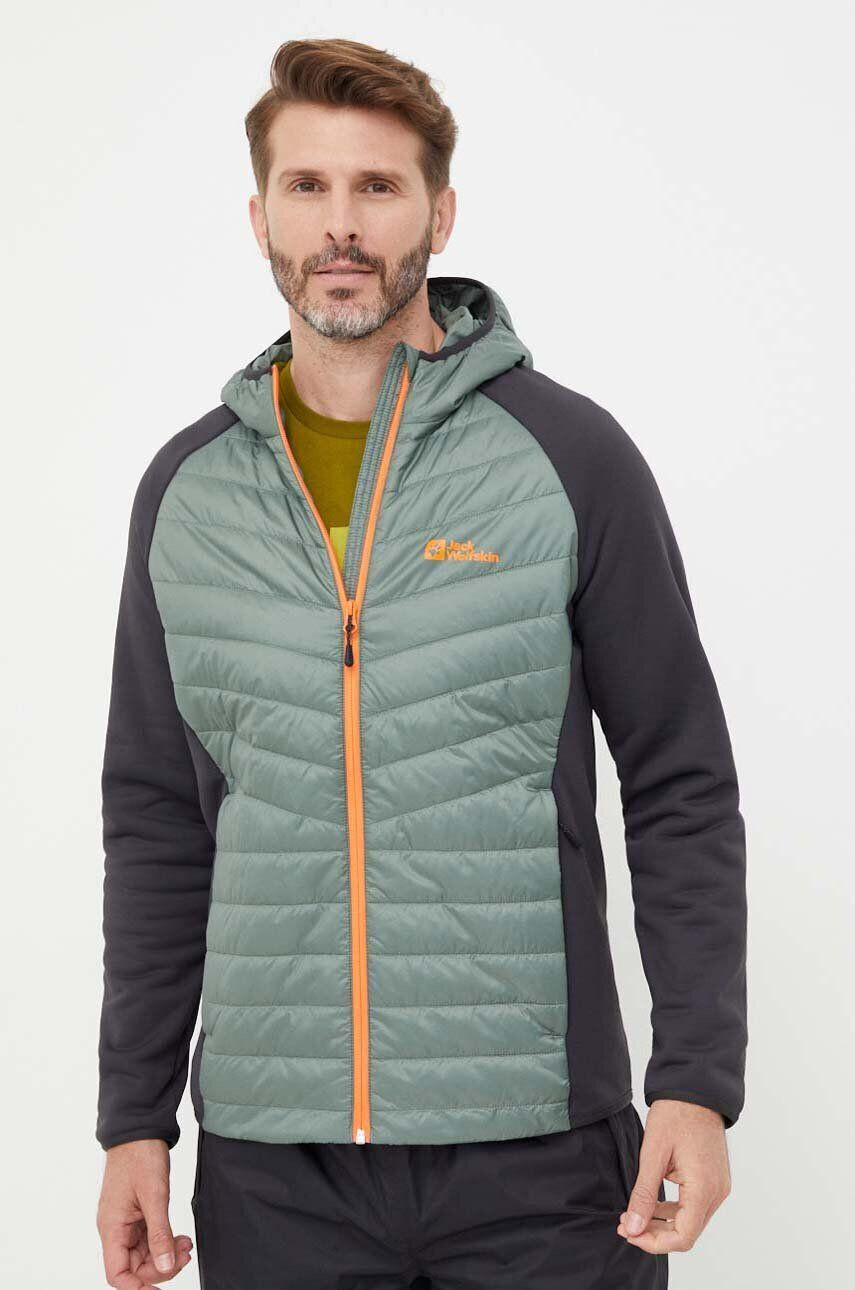 Jack Wolfskin sportos dzseki Routeburn Pro Hybrid zöld - Pepit.hu