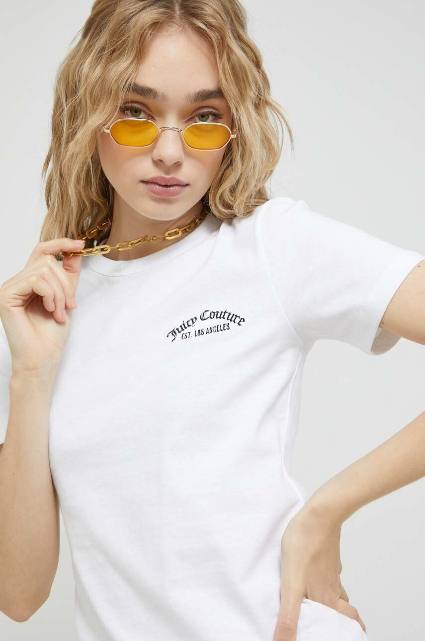 Juicy Couture pamut póló fehér - Pepit.hu