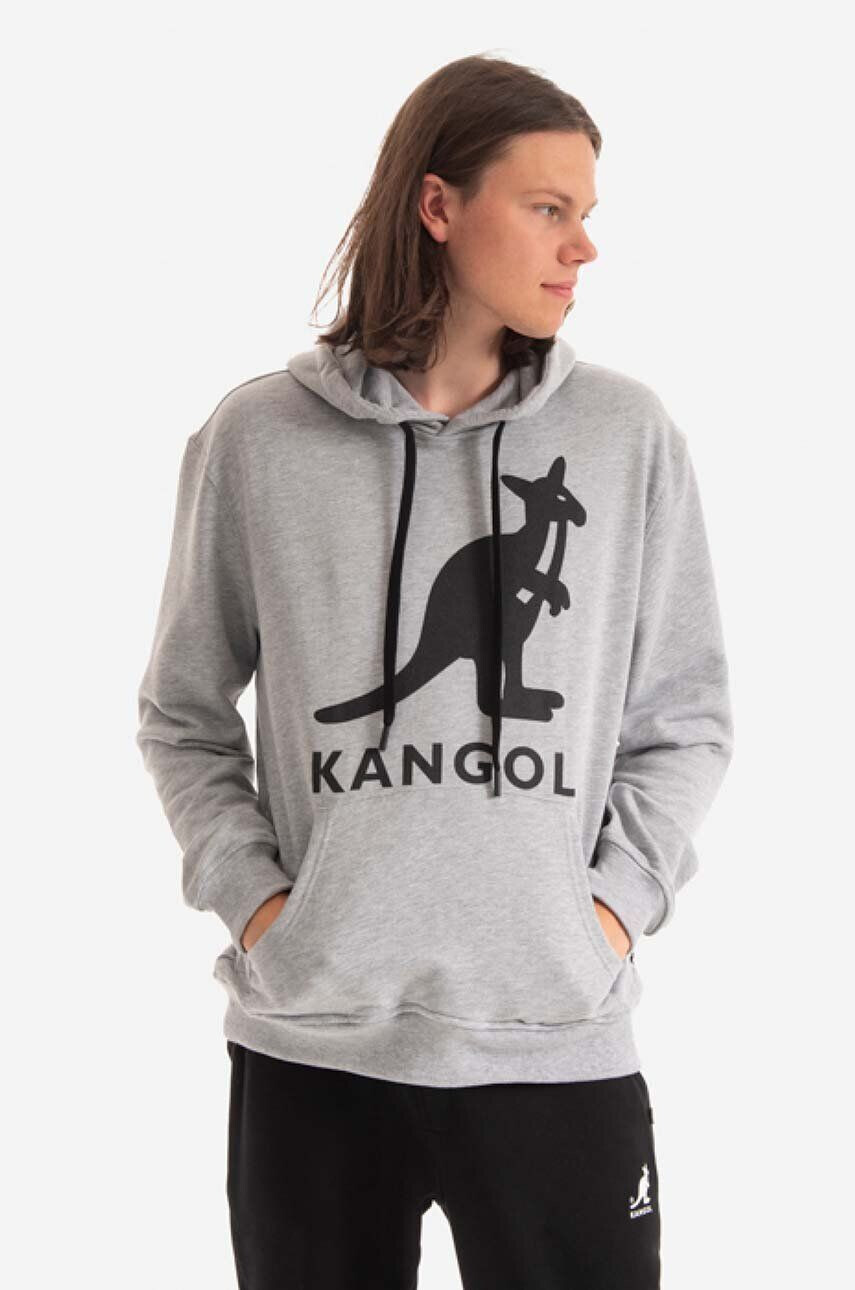 Kangol pamut melegítőfelső fekete nyomott mintás kapucnis - Pepit.hu