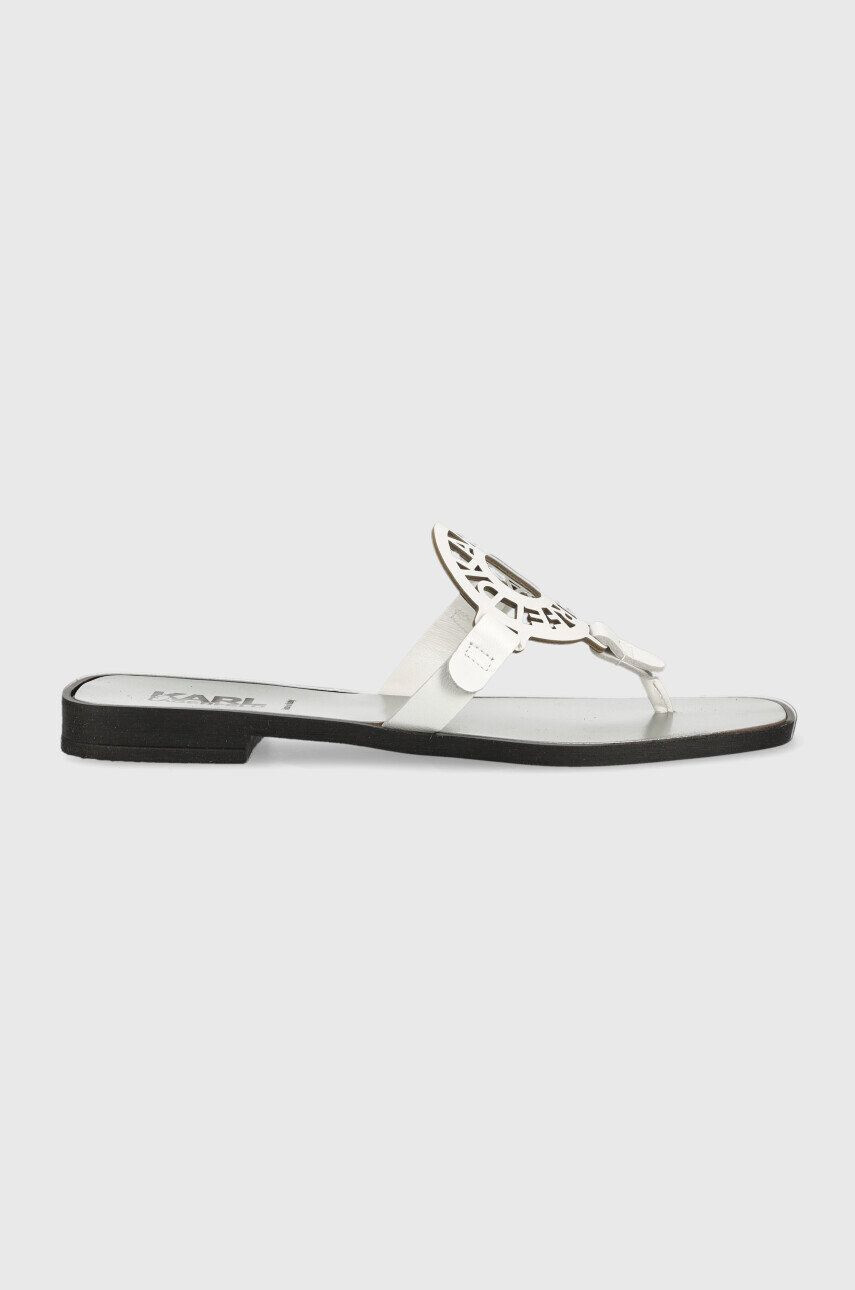 Karl Lagerfeld bőr flip-flop SKOOT rózsaszín női lapos talpú KL80408 - Pepit.hu