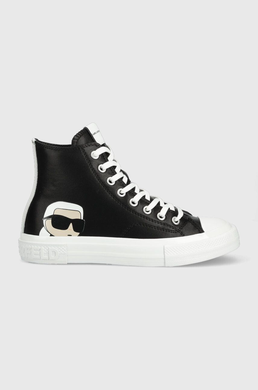 Karl Lagerfeld bőr sneaker KL60355N KAMPUS III fekete női - Pepit.hu