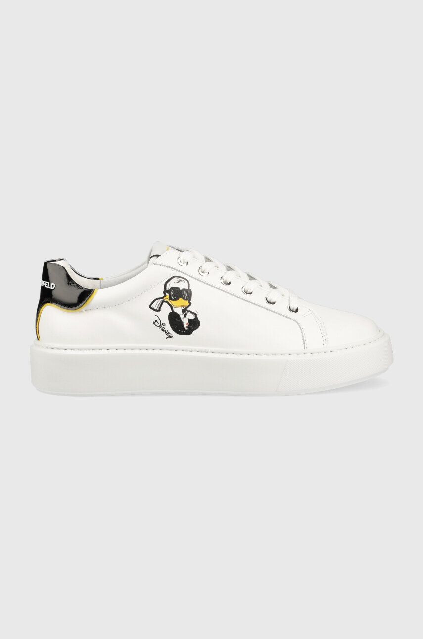 Karl Lagerfeld bőr sportcipő MAXI KUP X Disney fehér KL95223D - Pepit.hu