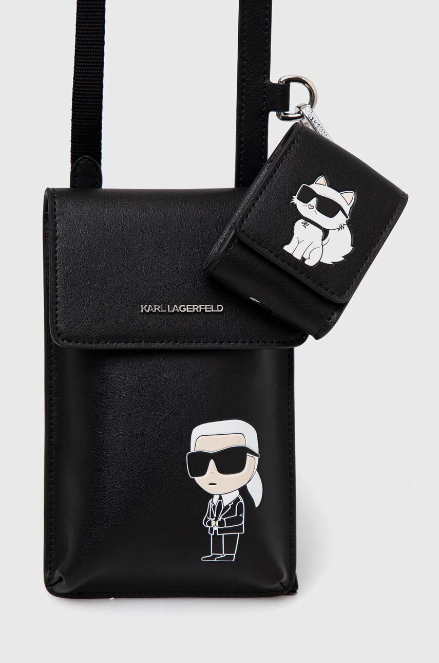 Karl Lagerfeld bőr telefontok fekete - Pepit.hu