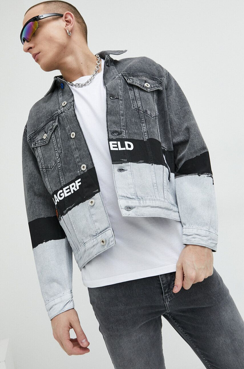 Karl Lagerfeld Jeans farmerdzseki férfi átmeneti - Pepit.hu