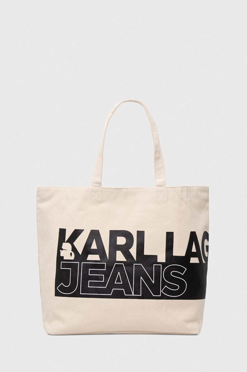 Karl Lagerfeld Jeans kézitáska bézs - Pepit.hu