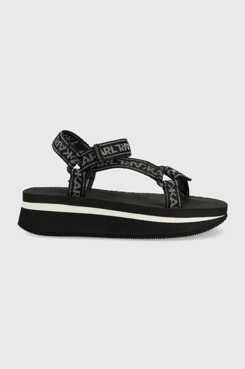 Karl Lagerfeld szandál VELOCITA WEDGE fekete női platformos KL81900A - Pepit.hu