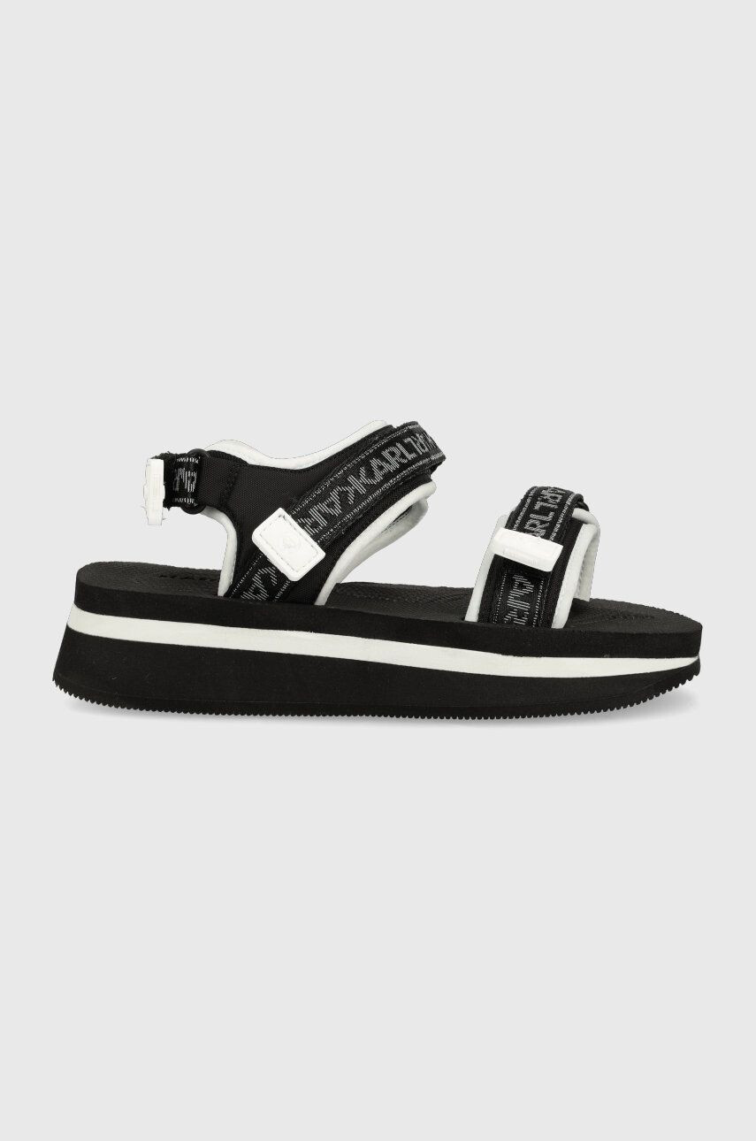 Karl Lagerfeld szandál VELOCITA WEDGE KC fekete női platformos KL81905 - Pepit.hu