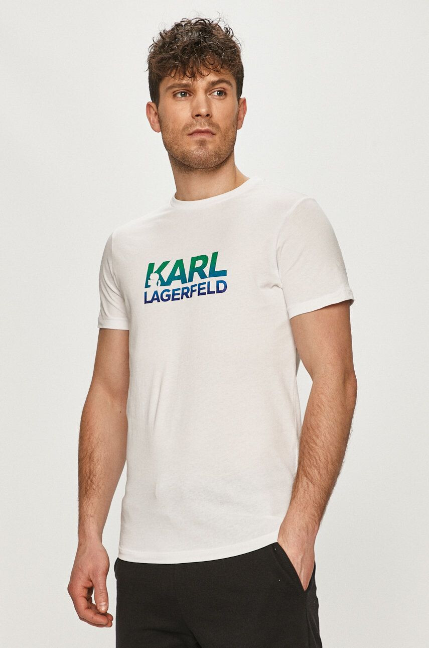 Karl Lagerfeld t-shirt fehér - Pepit.hu