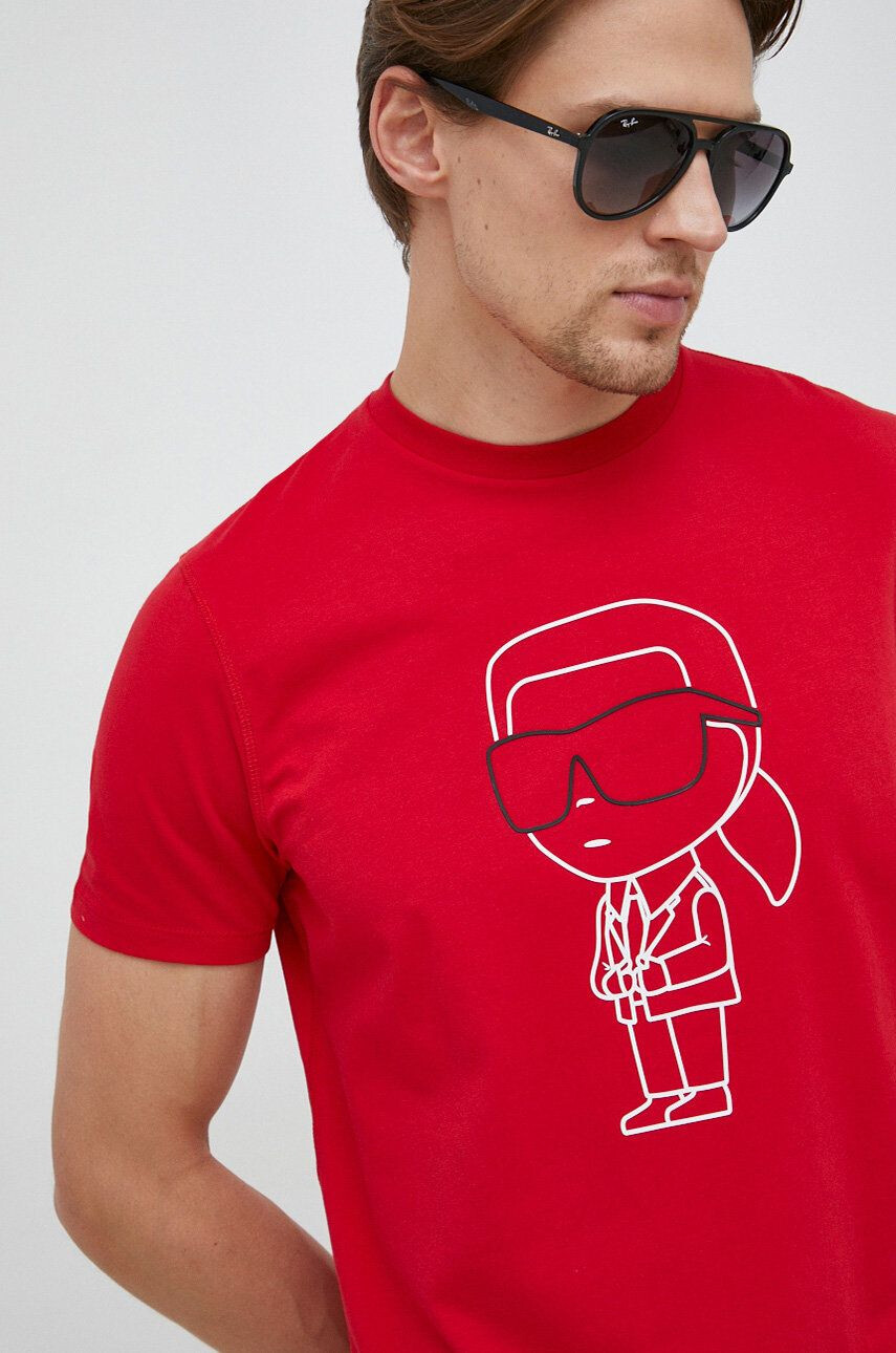 Karl Lagerfeld t-shirt fekete férfi nyomott mintás - Pepit.hu