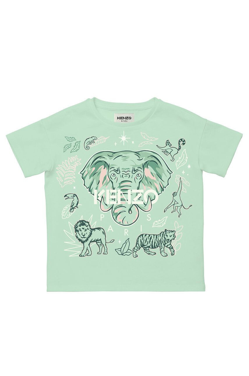 Kenzo kids gyerek pamut póló zöld - Pepit.hu