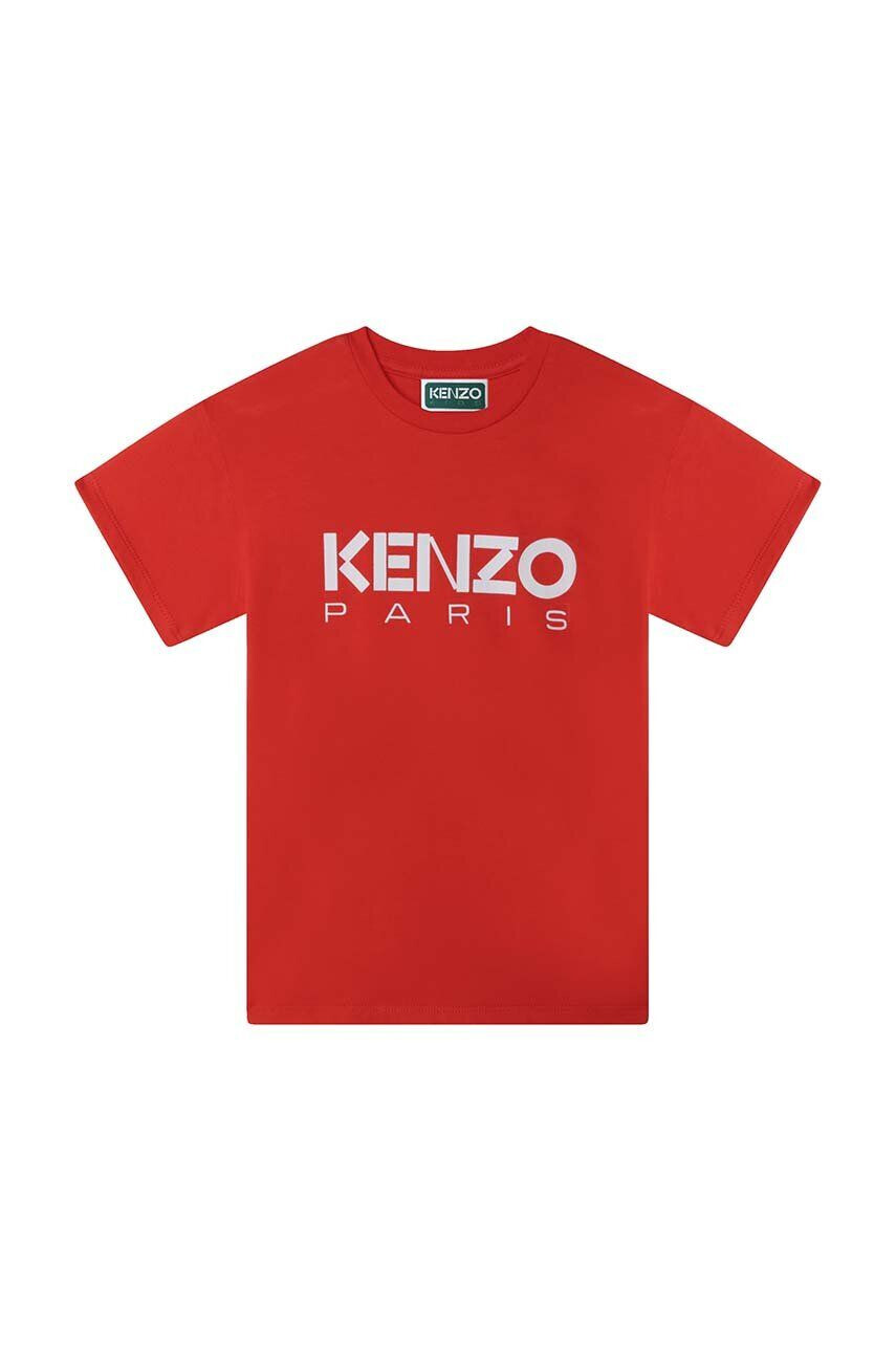 Kenzo kids gyerek pamut póló piros nyomott mintás - Pepit.hu