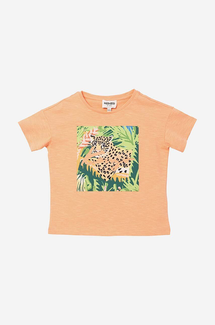 Kenzo kids gyerek pamut póló Short Sleeves Tee-Shirt narancssárga - Pepit.hu