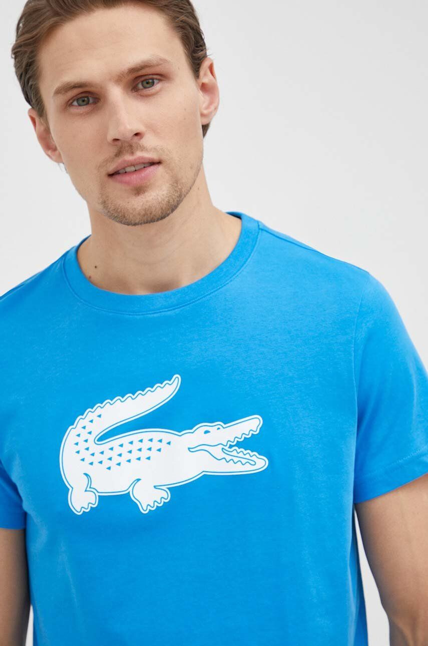 Lacoste t-shirt kék férfi nyomott mintás - Pepit.hu