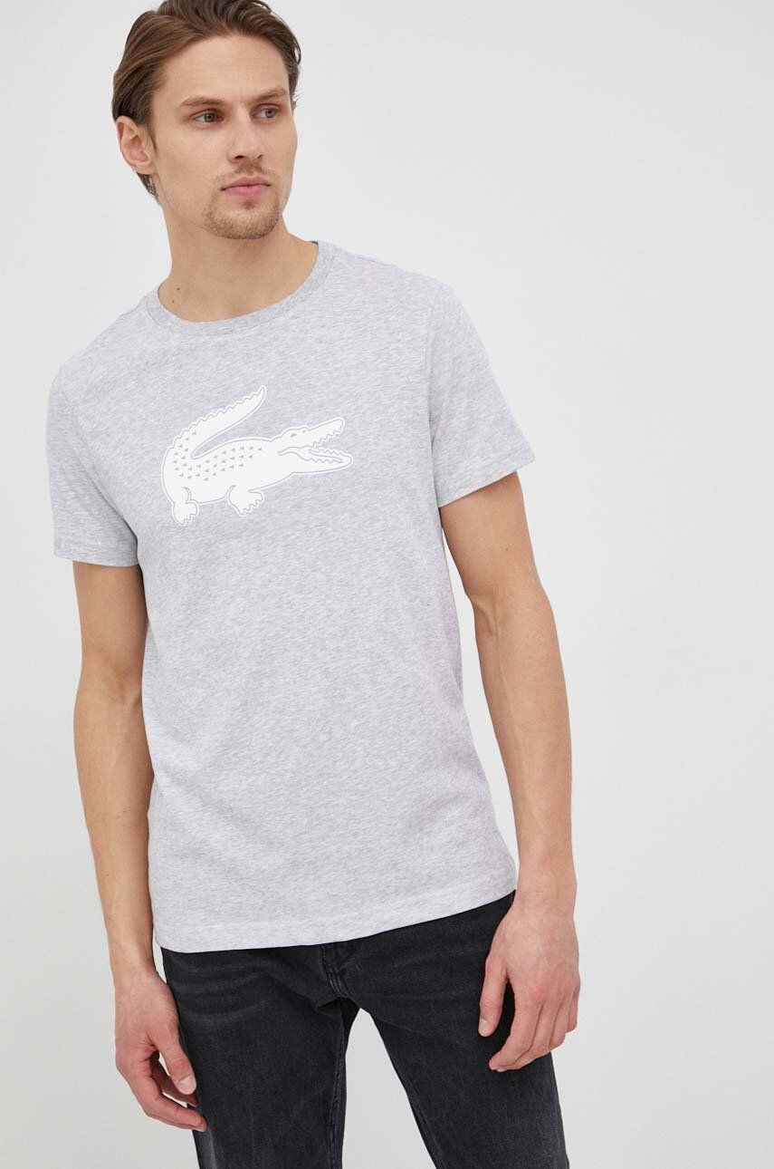 Lacoste t-shirt szürke férfi nyomott mintás - Pepit.hu