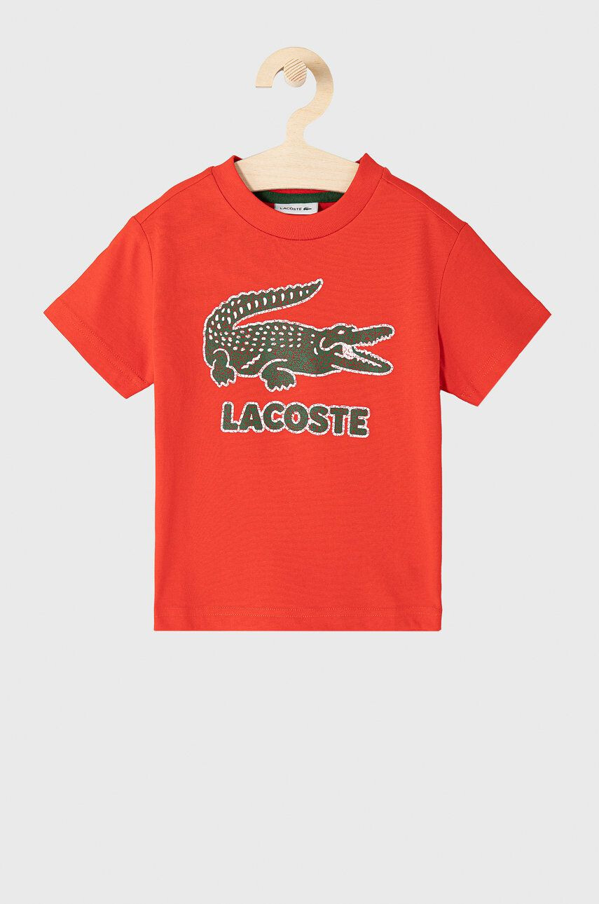 Lacoste gyerek póló piros nyomott mintás - Pepit.hu