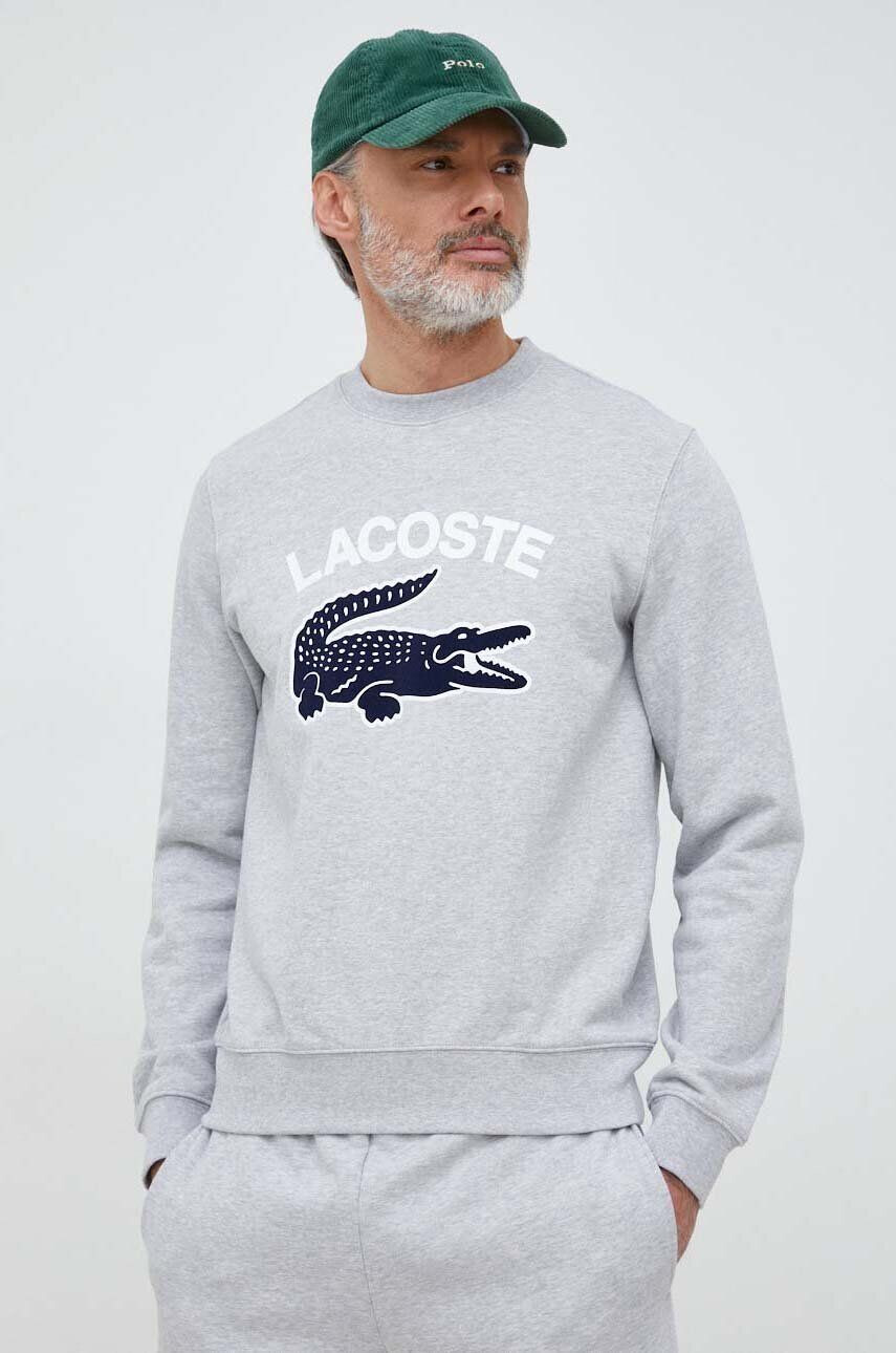 Lacoste pamut melegítőfelső szürke férfi mintás - Pepit.hu