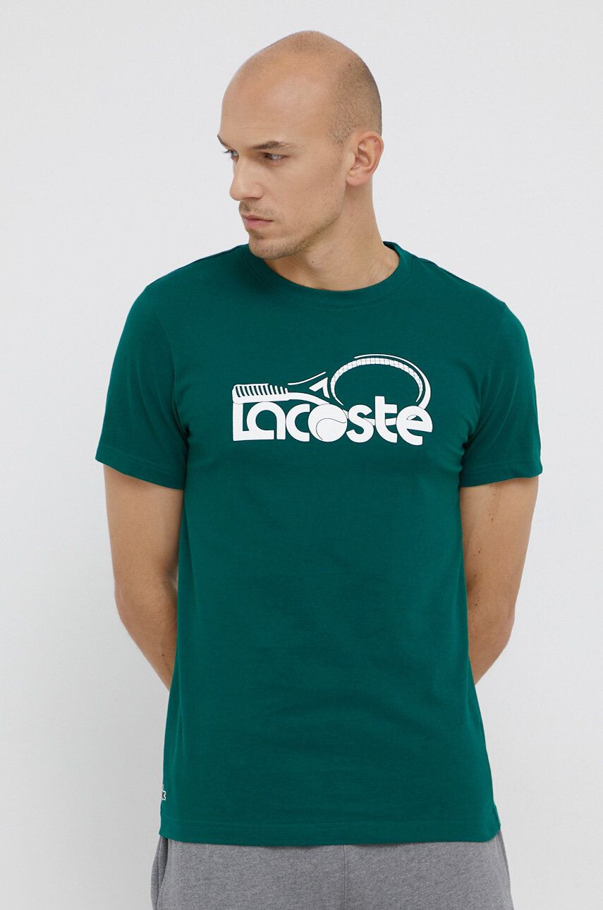 Lacoste t-shirt zöld férfi nyomott mintás - Pepit.hu