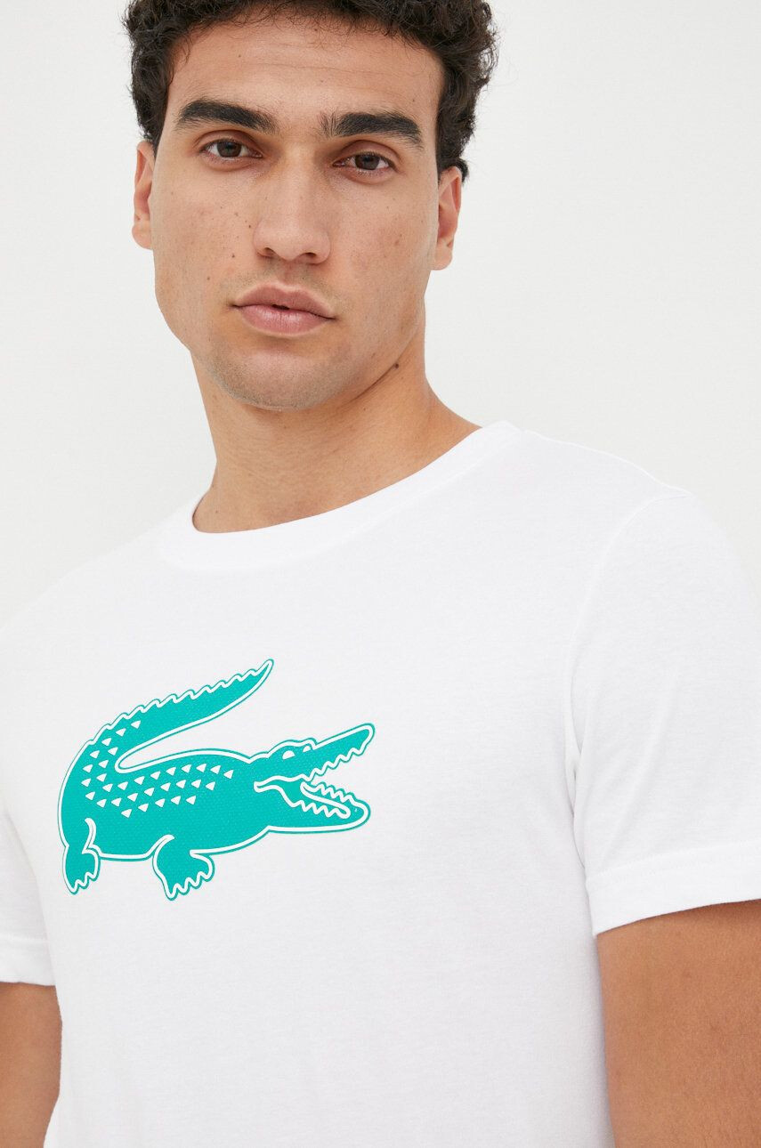 Lacoste t-shirt fehér férfi nyomott mintás - Pepit.hu