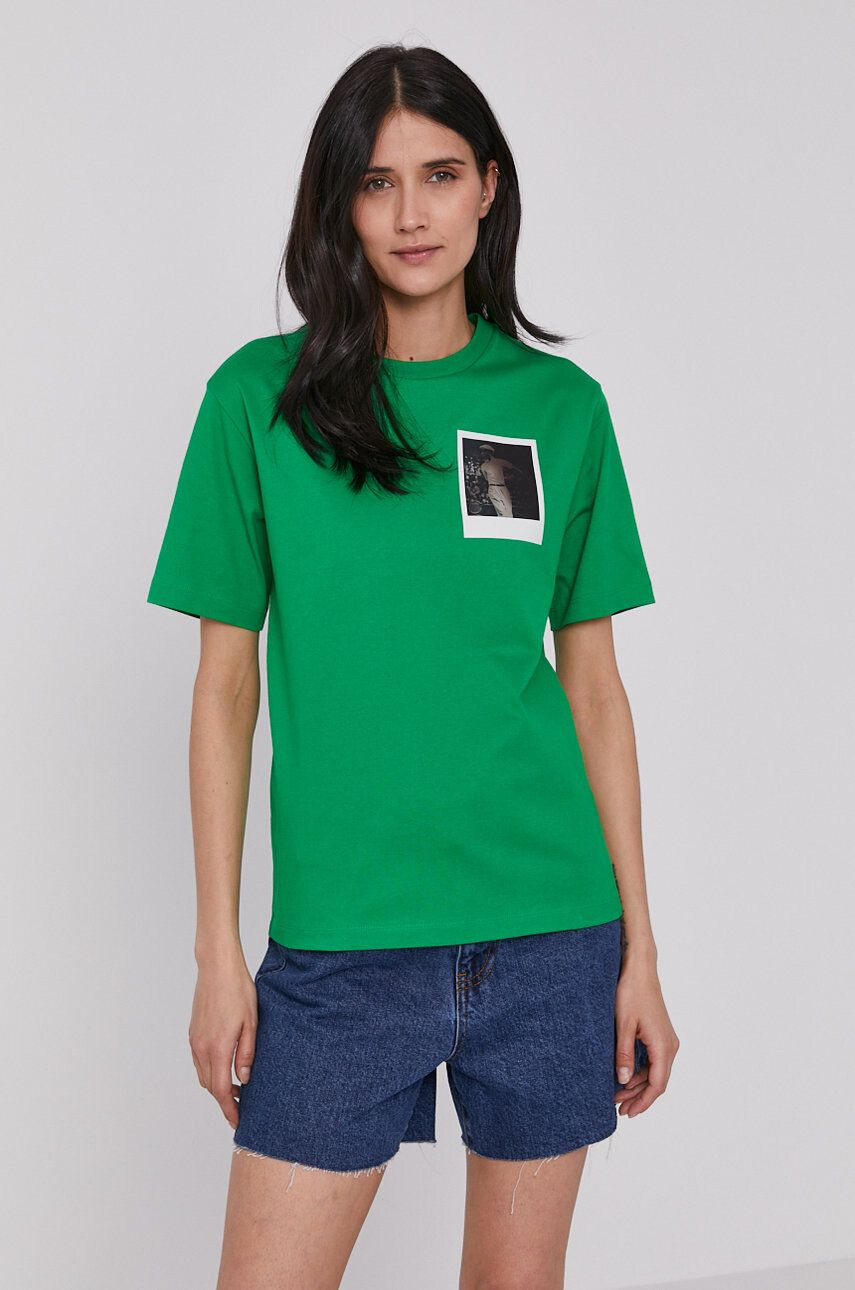 Lacoste t-shirt x Polaroid női zöld - Pepit.hu