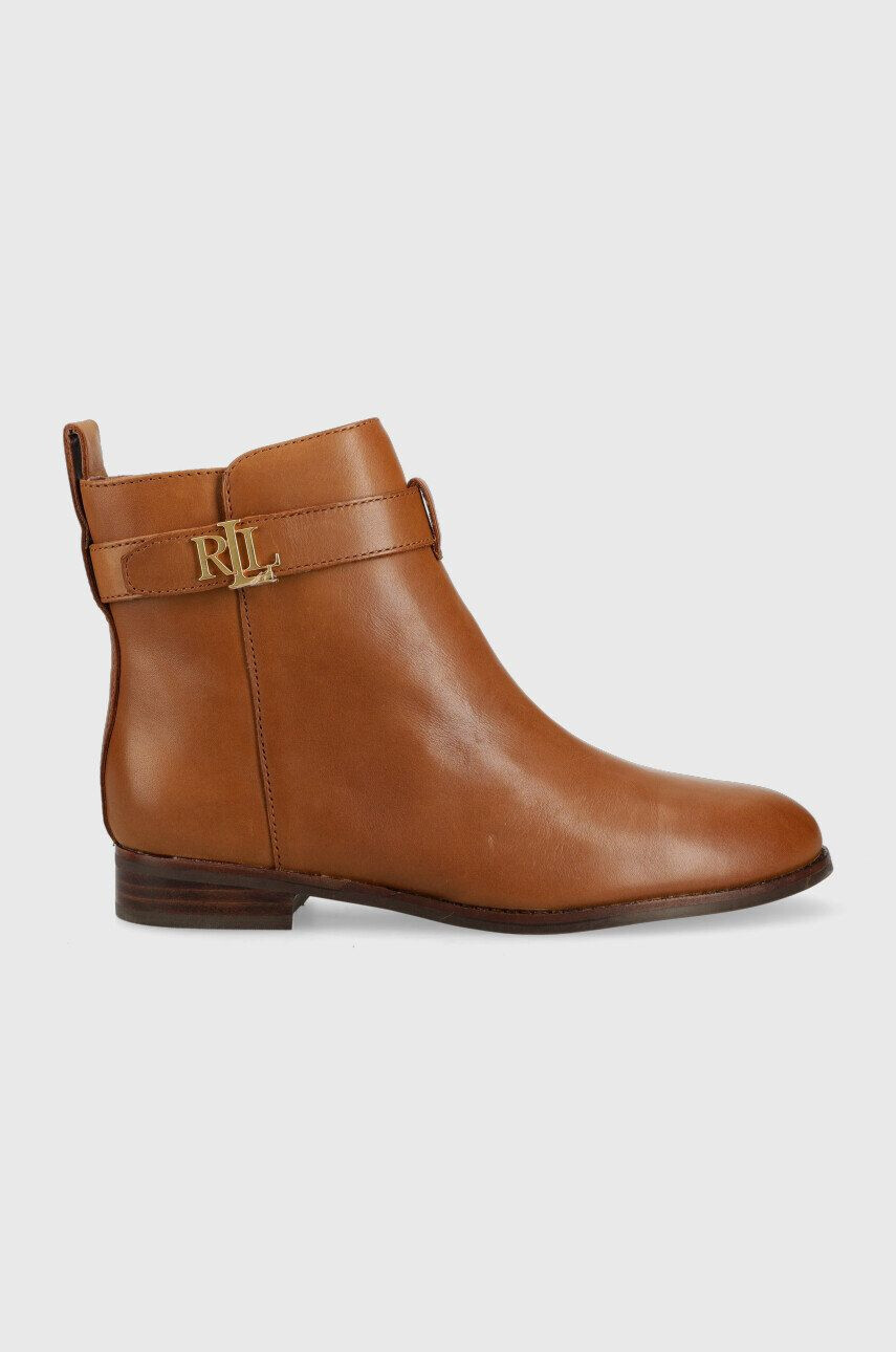 Lauren Ralph Lauren bokacsizma Burnished Calf Briele barna női lapos talpú 802882390001 - Pepit.hu