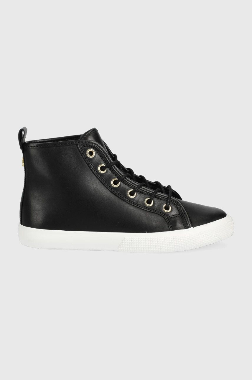 Lauren Ralph Lauren bőr sneaker Jinger fekete női 802874224001 - Pepit.hu