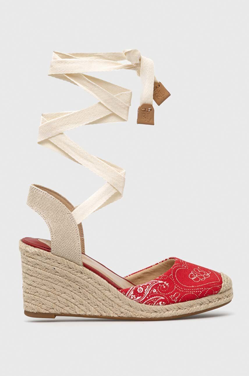 Lauren Ralph Lauren espadrilles 802898509001 piros éksarkú - Pepit.hu