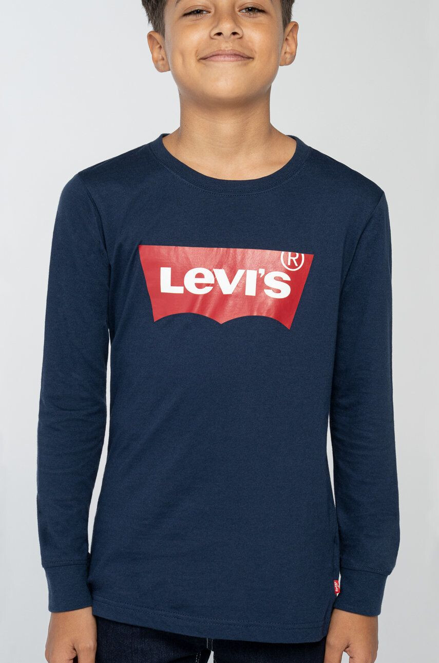 Levi's gyerek hosszúujjú sötétkék nyomott mintás - Pepit.hu