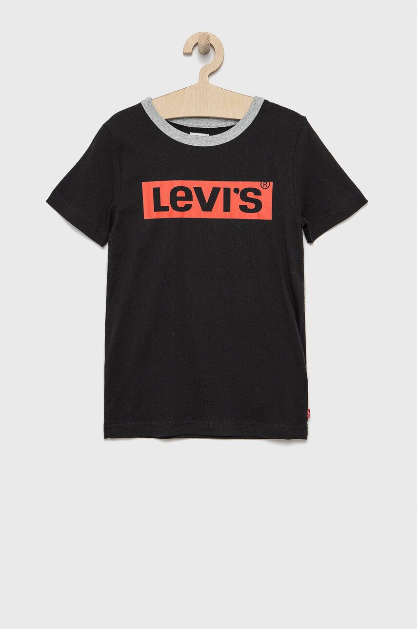 Levi's gyerek pamut póló sötétkék - Pepit.hu