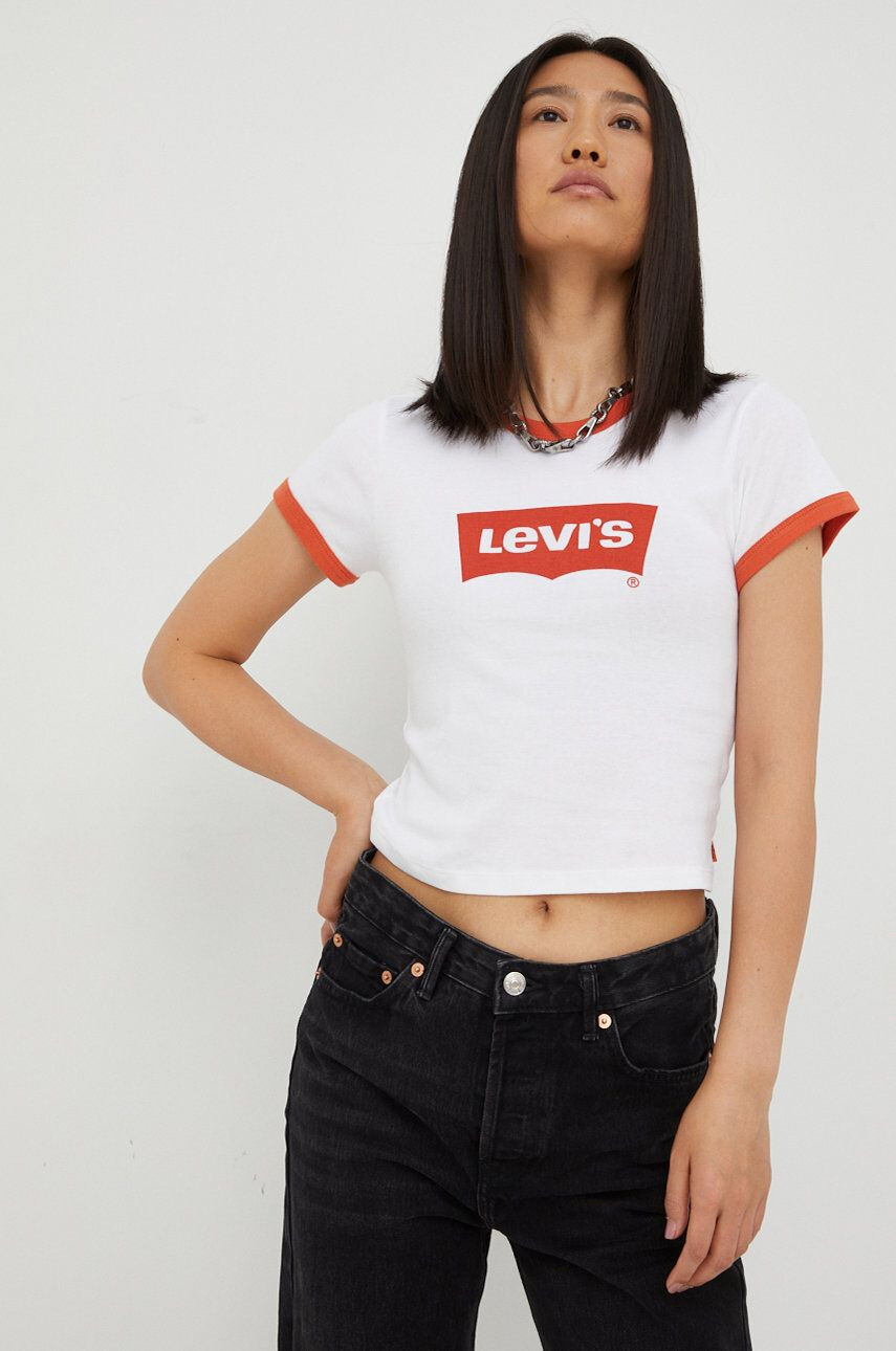 Levi's pamut póló fehér - Pepit.hu