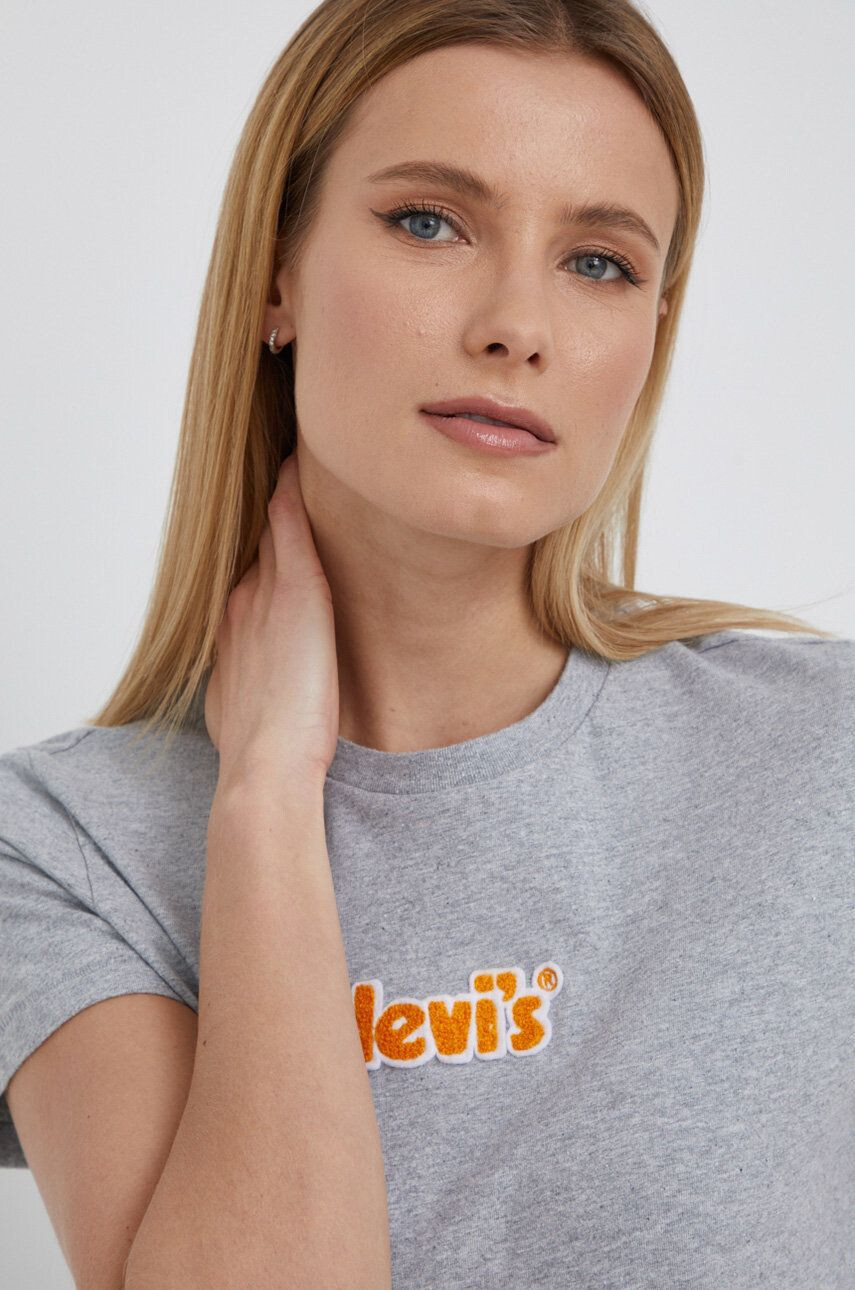 Levi's pamut póló szürke - Pepit.hu