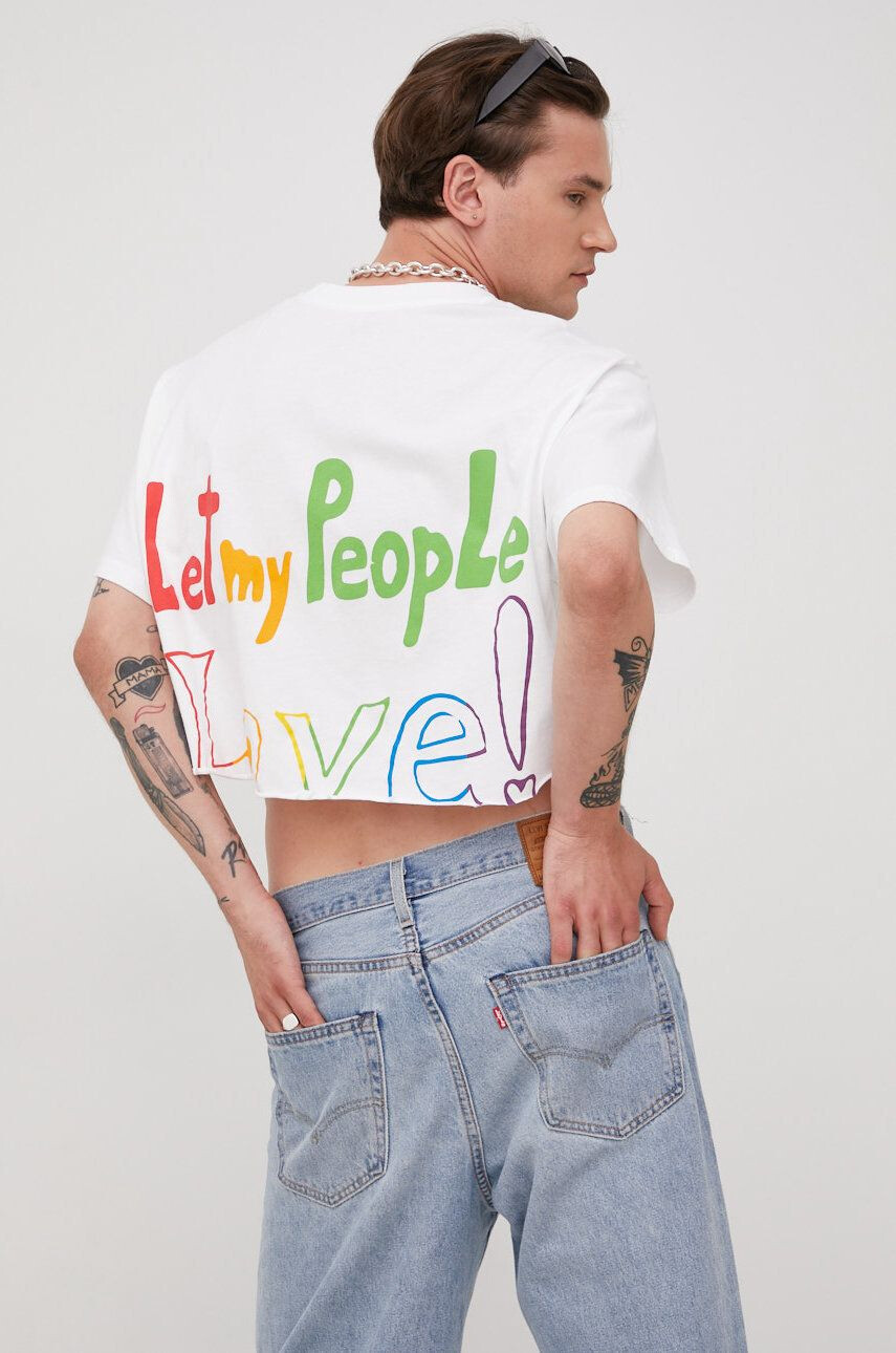 Levi's pamut póló Pride fehér nyomott mintás - Pepit.hu