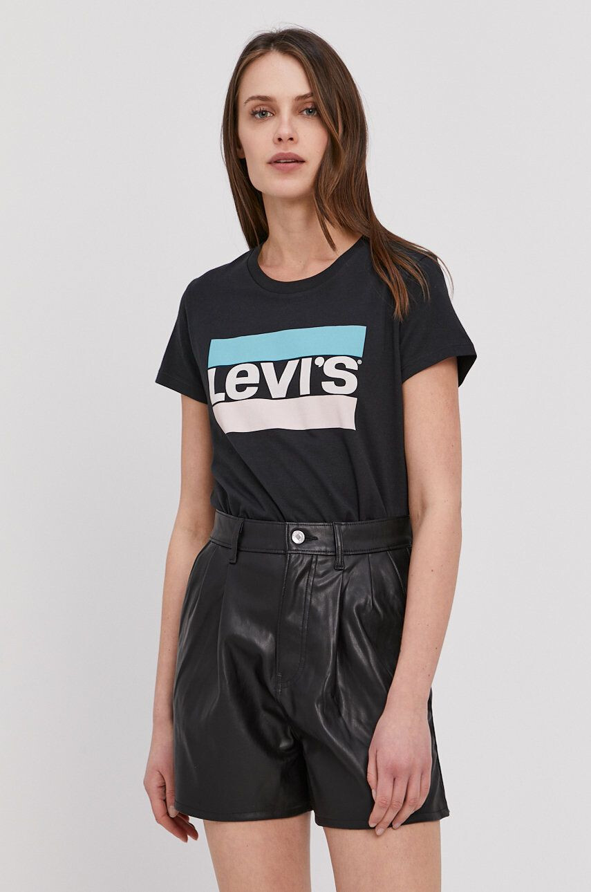 Levi's t-shirt fekete - Pepit.hu