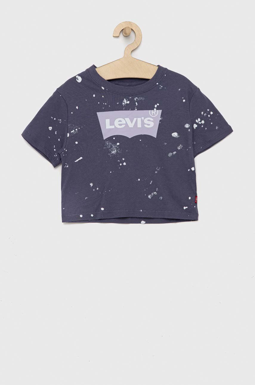 Levi's gyerek pamut póló sötétkék - Pepit.hu