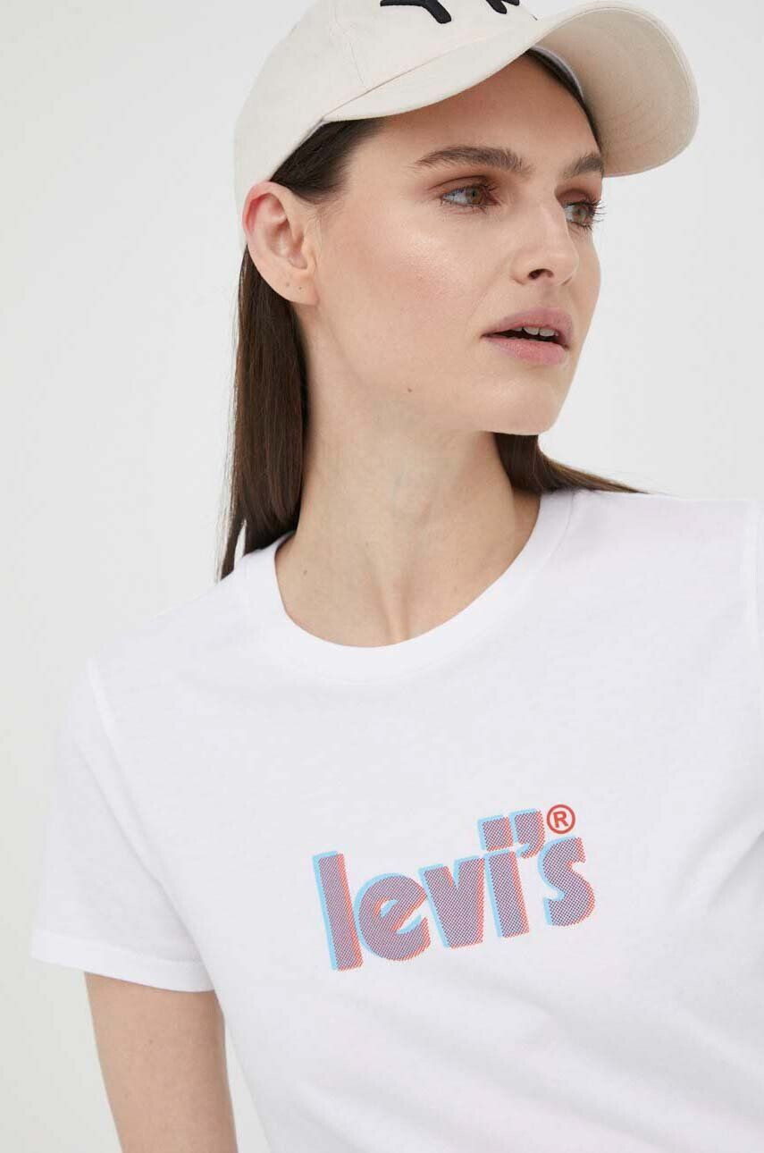 Levi's pamut póló fehér - Pepit.hu