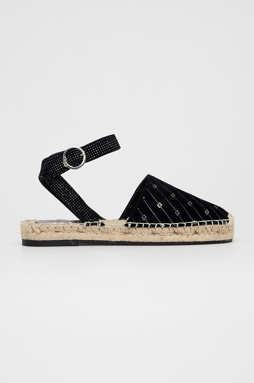 Liu Jo espadrilles velúrból Vera 01 fekete SA2271PX02022222 - Pepit.hu