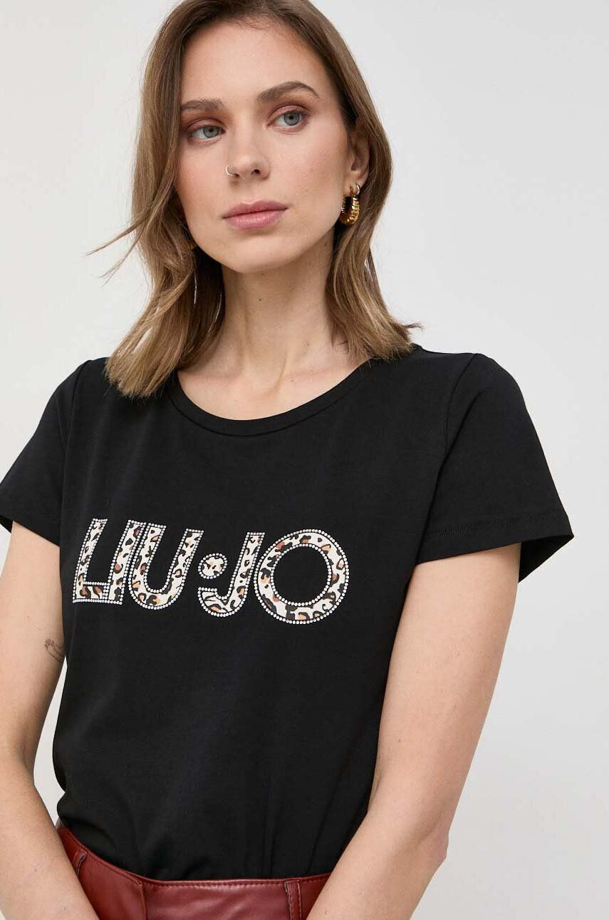 Liu Jo t-shirt női fekete - Pepit.hu