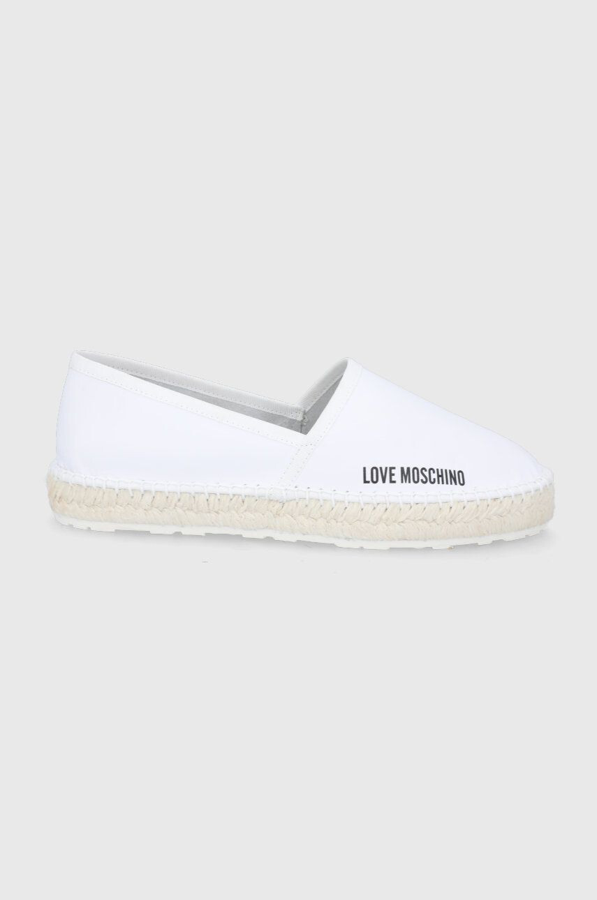 Love Moschino bőr espadrilles fehér platformos - Pepit.hu