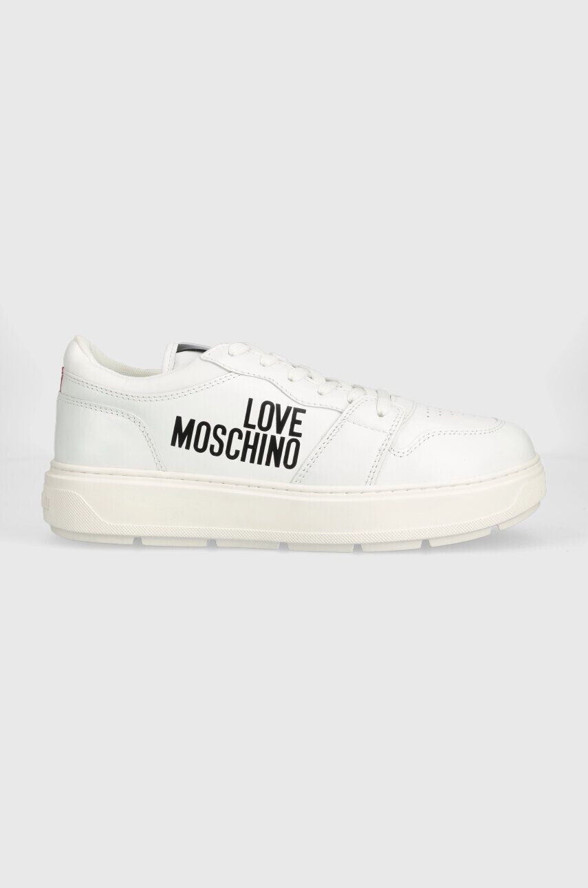 Love Moschino bőr sportcipő fehér JA15274G0GIAB10A - Pepit.hu