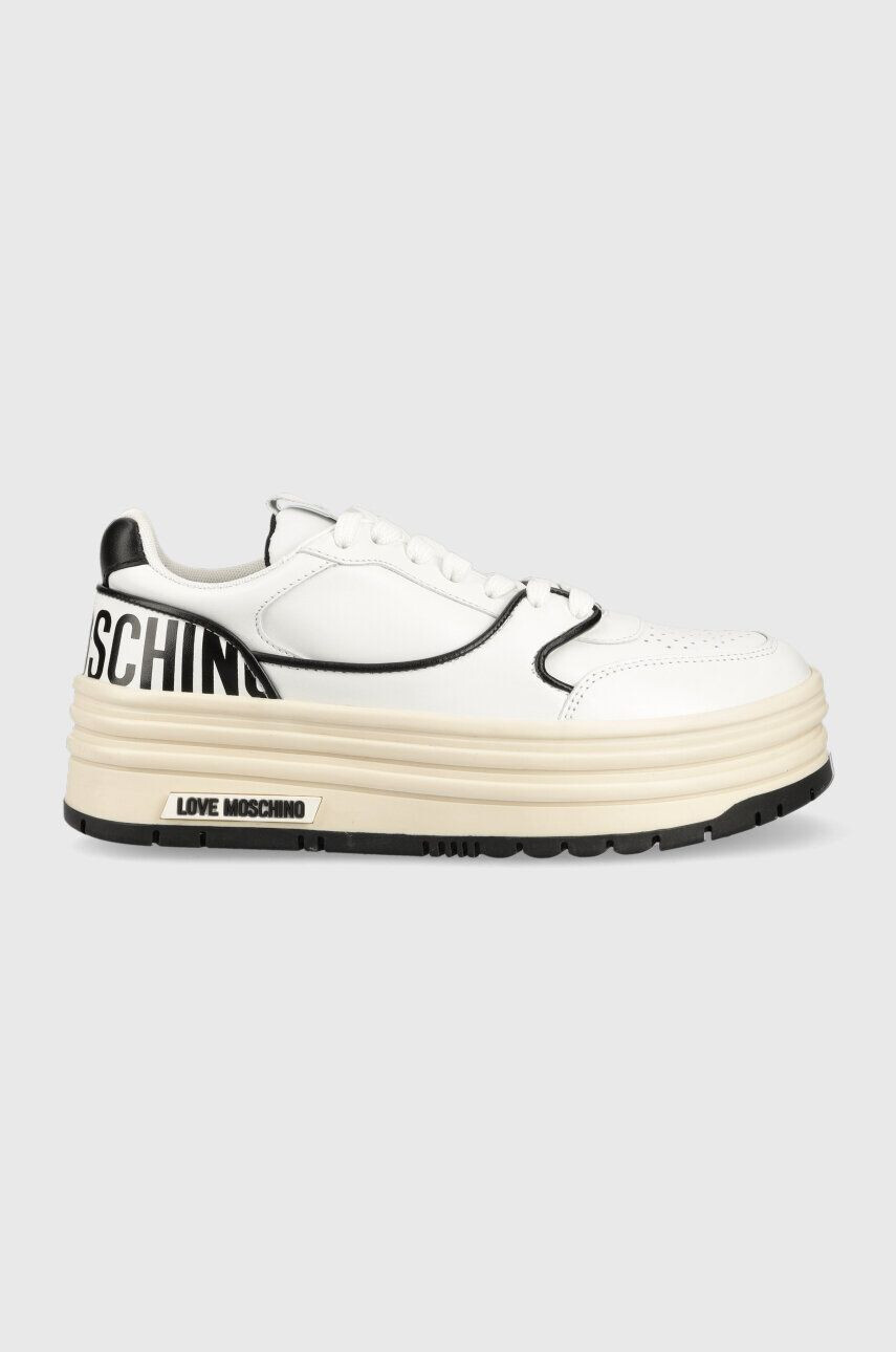 Love Moschino bőr sportcipő Sneakerd Basket 60 fehér JA15426G1G - Pepit.hu