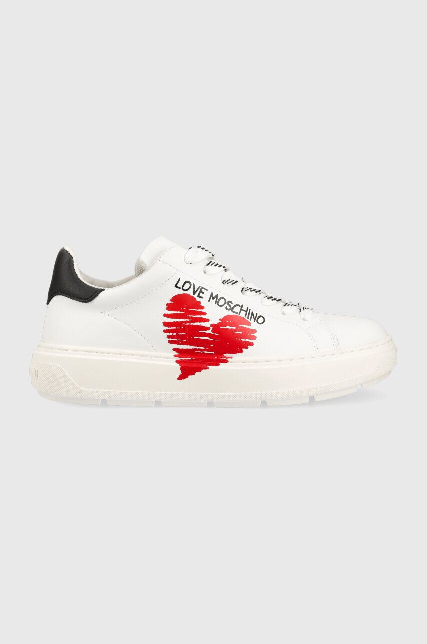 Love Moschino bőr sportcipő Sneakerd Bold 40 fehér JA15394G1G - Pepit.hu