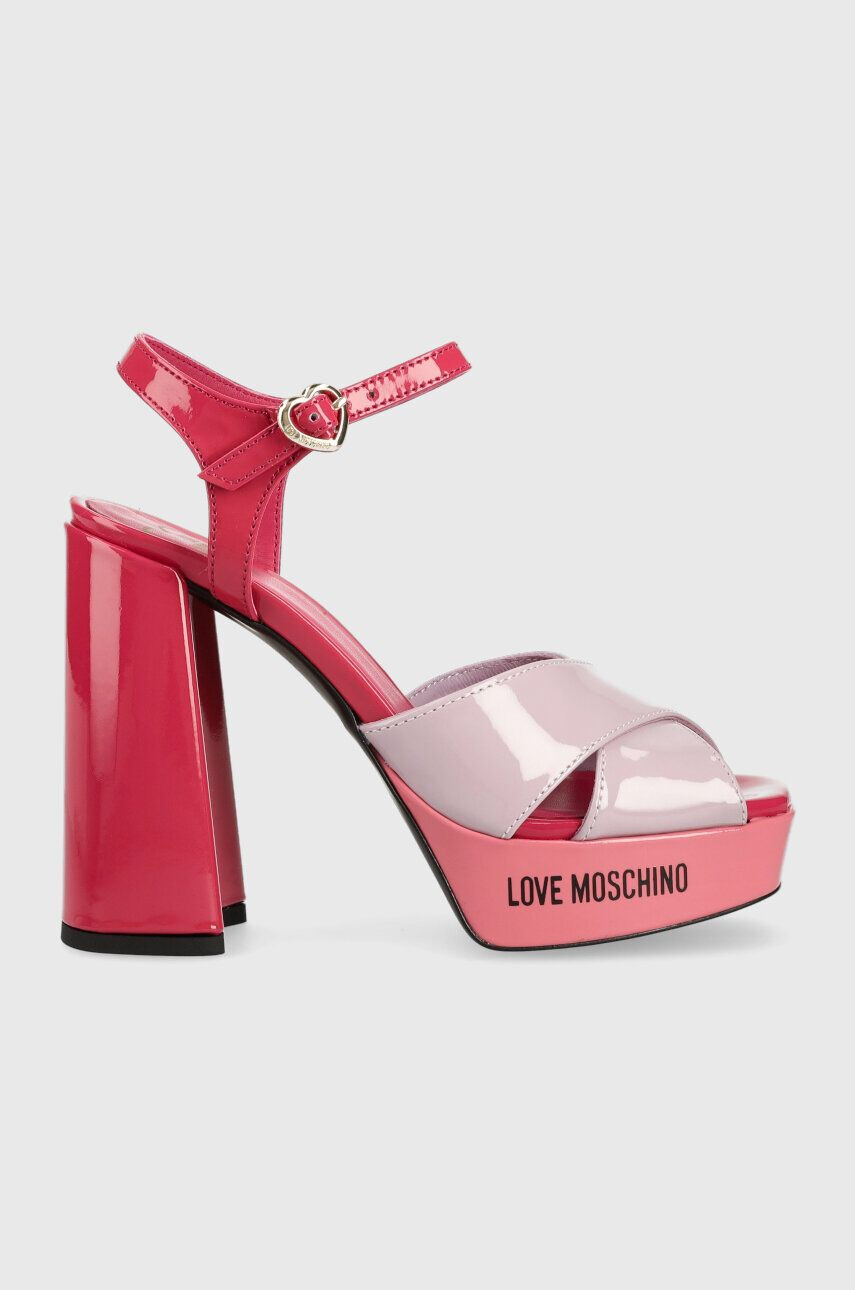 Love Moschino bőr szandál San Lod Quadra 120 rózsaszín JA1605CG1G - Pepit.hu